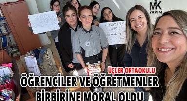 Öğrenciler ve öğretmen dayanışmasına güzel bir örnek