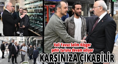 Vali Köşger, şehir turuna devam ediyor