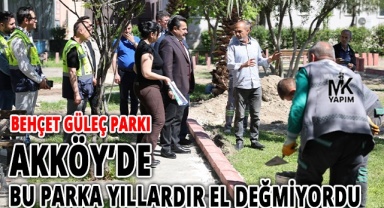 Akköy'de Behçet Güleç Parkı yenileniyor