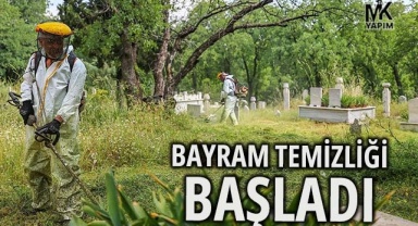 Mezarlıklarda bayram mesaisi başladı