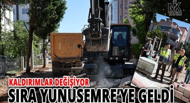 Yunusemre Mahallesi’nde kaldırımlar değişiyor