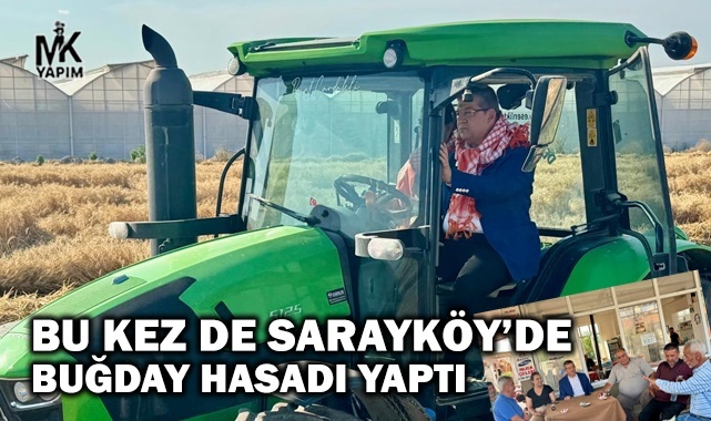 Sarayköy’de buğday hasadı yaptılar