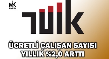 Ücretli çalışan sayısı yıllık yüzde 2,0 arttı