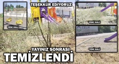 Yayınız sonrası park temizlendi