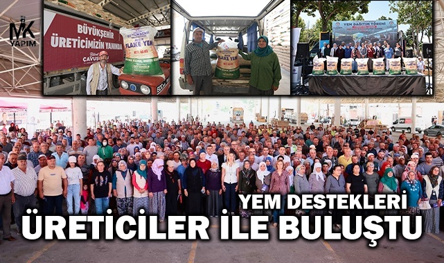 19 ilçede 32 bin çuval yem yetiştiricilerle buluştu