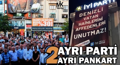 Pankartlar, iki ayrı partinin ortak sesi oldu