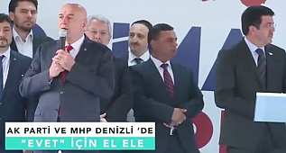 AK Parti MHP Çal'da el ele